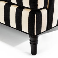 Marquee Black Stripe 2-Piece Right Arm Chaise Sectional