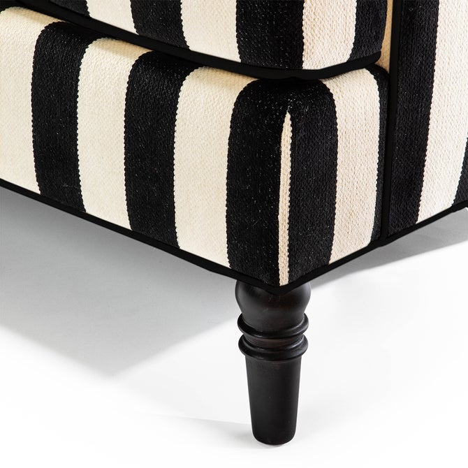 Marquee Black Stripe 2-Piece Right Arm Chaise Sectional image number 4