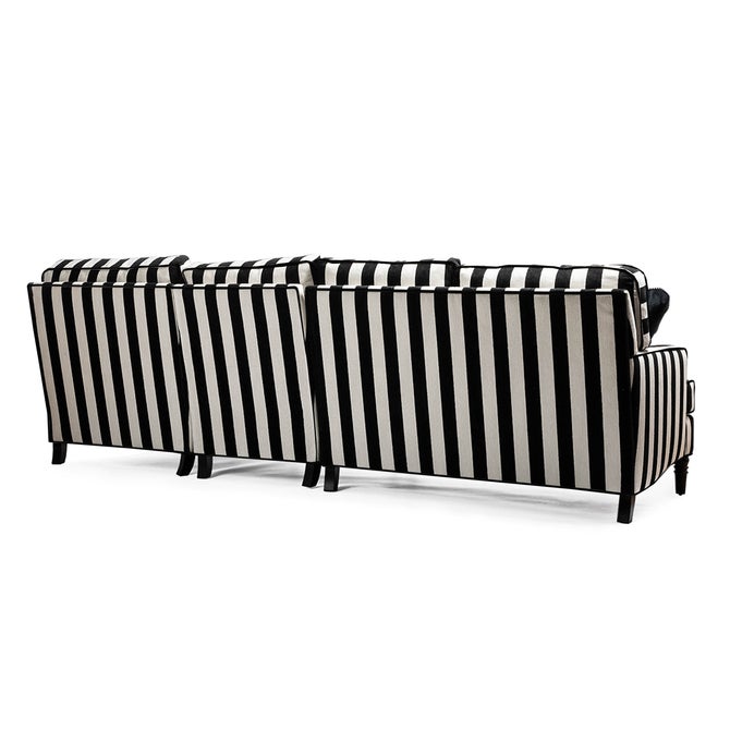 Marquee Black Stripe 2-Piece Right Arm Chaise Sectional image number 6
