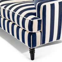 Marquee Navy Stripe 2-Piece Right Arm Chaise Sectional