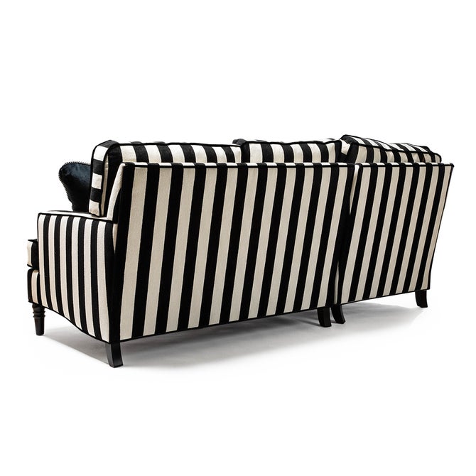 Marquee Black Stripe 2-Piece Left Arm Chaise Sectional image number 2