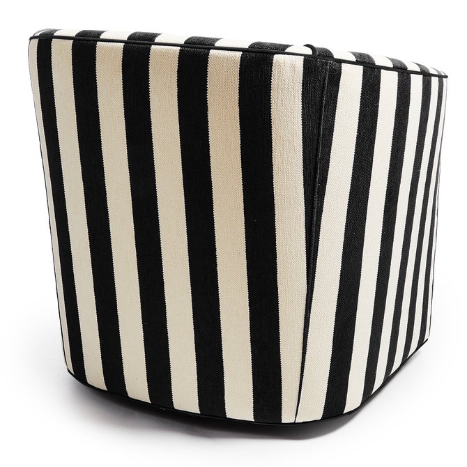Marquee Black Stripe Chenille Swivel Chair image number 2