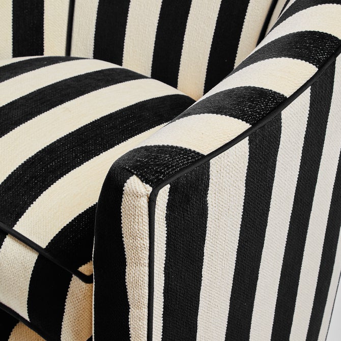 Marquee Black Stripe Chenille Swivel Chair image number 4