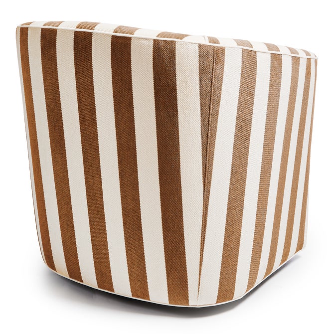 Marquee Brown Stripe Chenille Swivel Chair image number 4