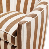 Marquee Brown Stripe Chenille Swivel Chair