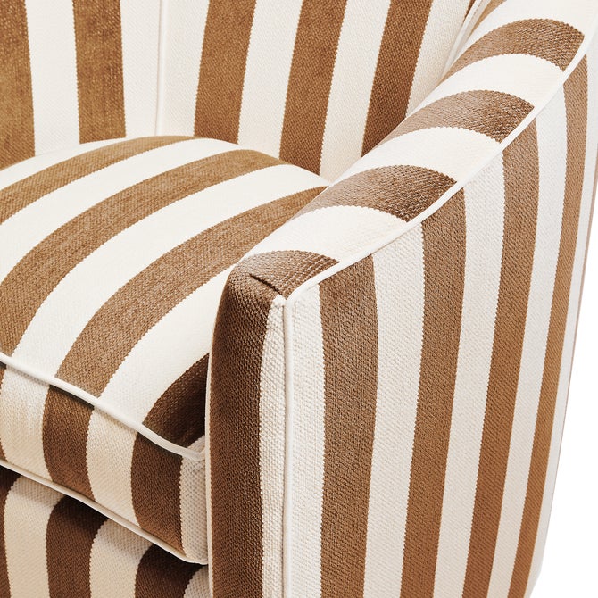 Marquee Brown Stripe Chenille Swivel Chair image number 2