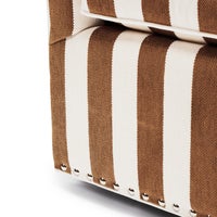 Marquee Brown Stripe Chenille Swivel Chair