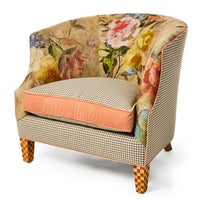 Field Study Floral & Gingham Accent Chair