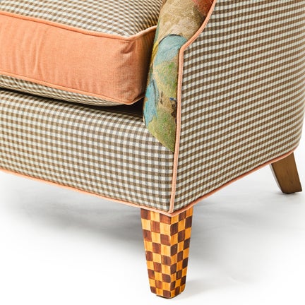 Field Study Floral & Gingham Accent Chair