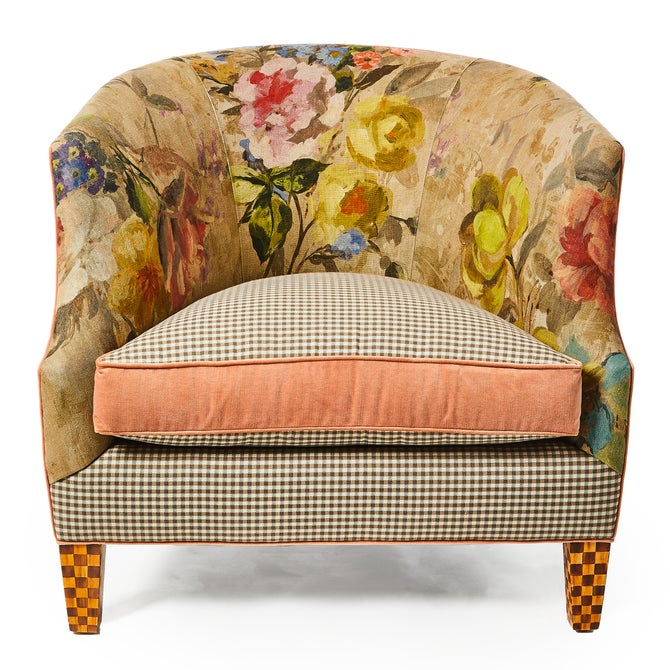 Field Study Floral & Gingham Accent Chair image number 0