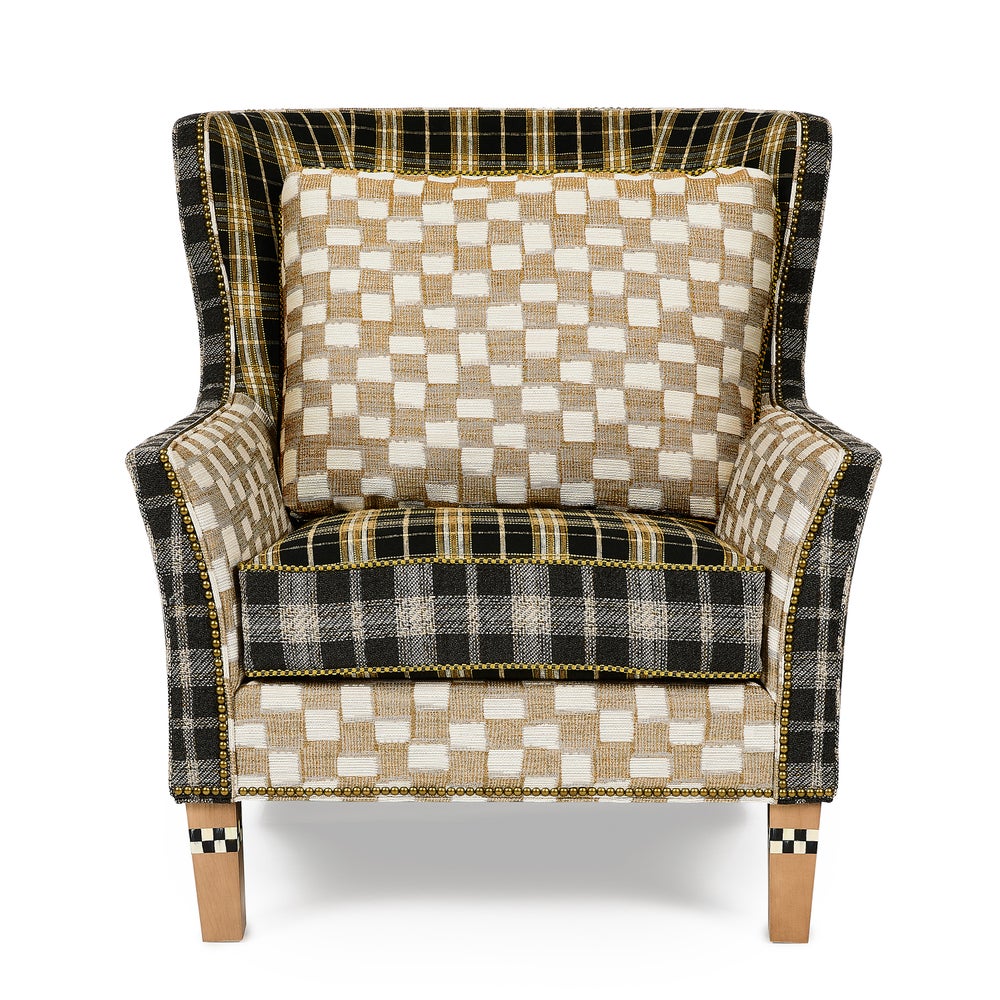 Mad for Plaid Wing Chair mackenzie-childs Panama imagen 1