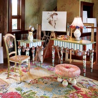 Light Flower Basket Side Chair