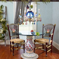 Dark Flower Basket Side Chair
