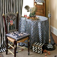 Dark Flower Basket Side Chair