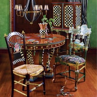 Dark Flower Basket Side Chair