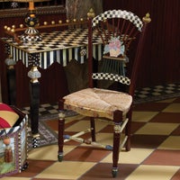 Dark Flower Basket Side Chair