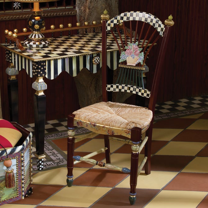 Dark Flower Basket Side Chair image number 8