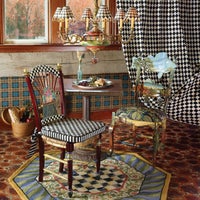 Dark Flower Basket Side Chair