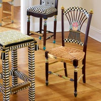 Dark Flower Basket Side Chair