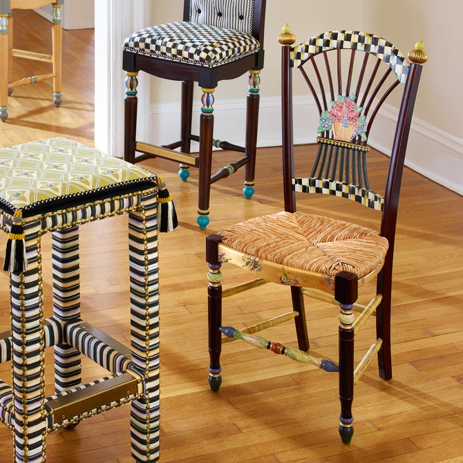 Dark Flower Basket Side Chair image number 9