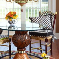 Dark Flower Basket Side Chair