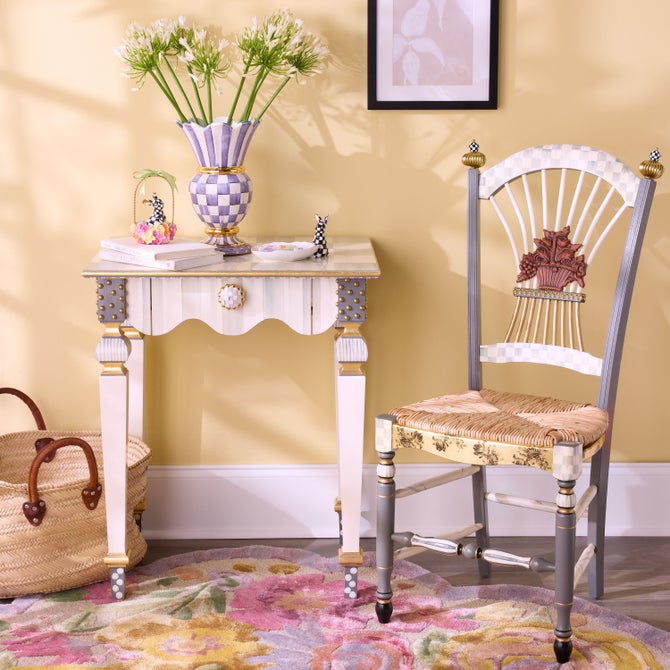 Sterling Check Flower Basket Side Chair image number 1