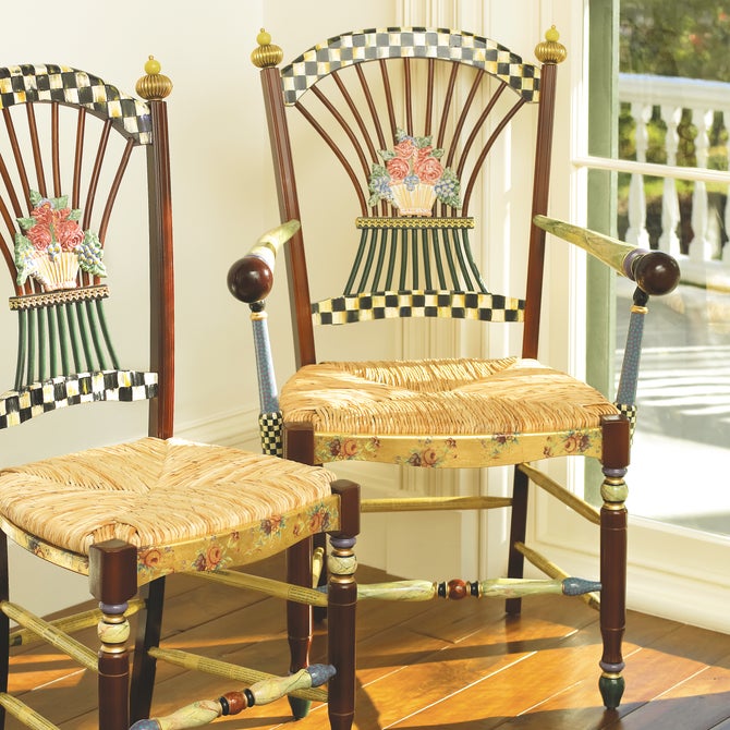 Dark Flower Basket Armchair image number 4