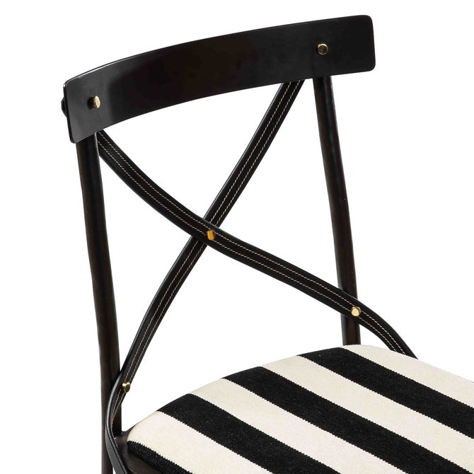 Flatiron Black Stripe Dining Chair image number 4