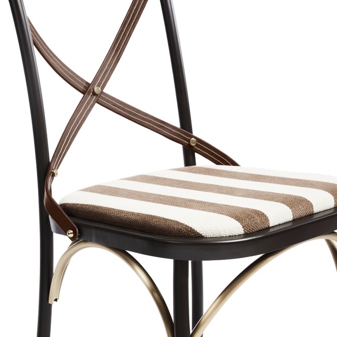 Flatiron Brown Stripe Dining Chair image number 3