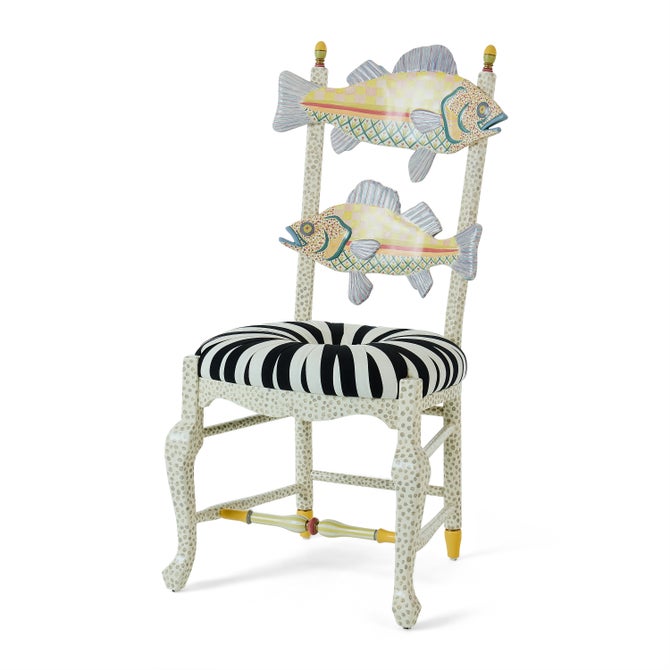 Freckle Fish Chair - Black & White Seat image number 3