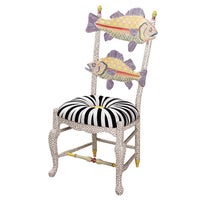 Freckle Fish Chair - Black & White Seat