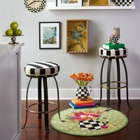 Flatiron Black Stripe Bar Stool