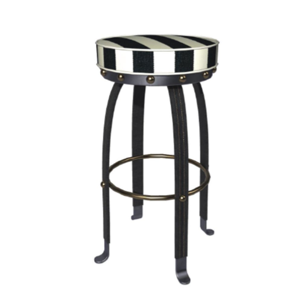Flatiron Black Stripe Counter Stool mackenzie-childs Panama imagen 1