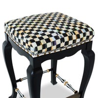 Courtly Check Black Counter Stool