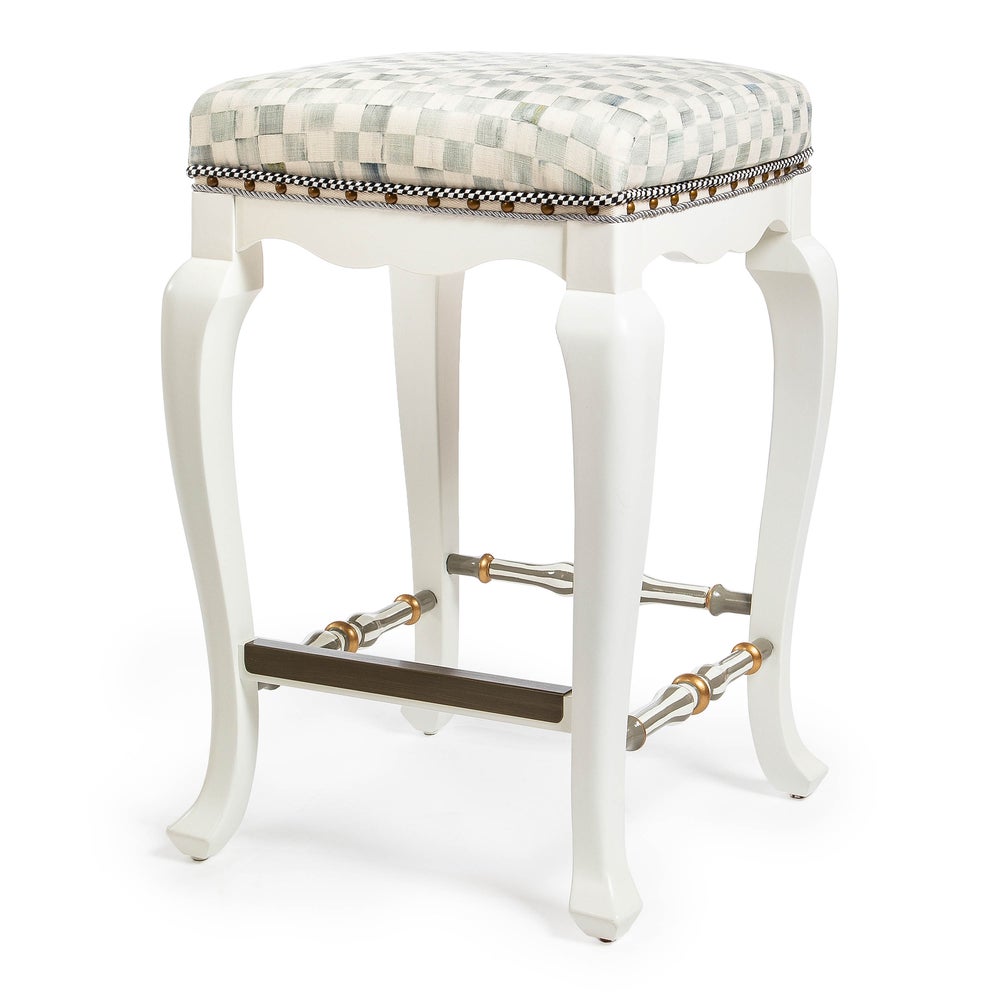 Sterling Check Counter Stool mackenzie-childs Panama imagen 1