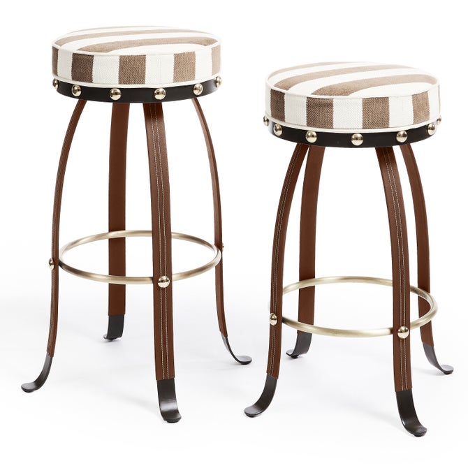 Flatiron Brown Stripe Counter Stool image number 2