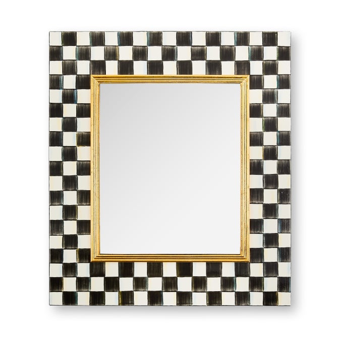 Courtly Check Enamel Wall Mirror image number 0