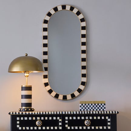 Black Tie Oval Wall Mirror