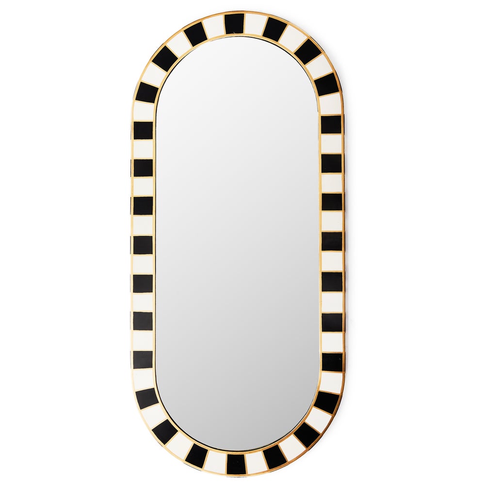 Black Tie Oval Wall Mirror mackenzie-childs Panama imagen 1
