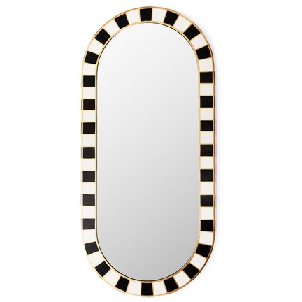 Black Tie Oval Wall Mirror