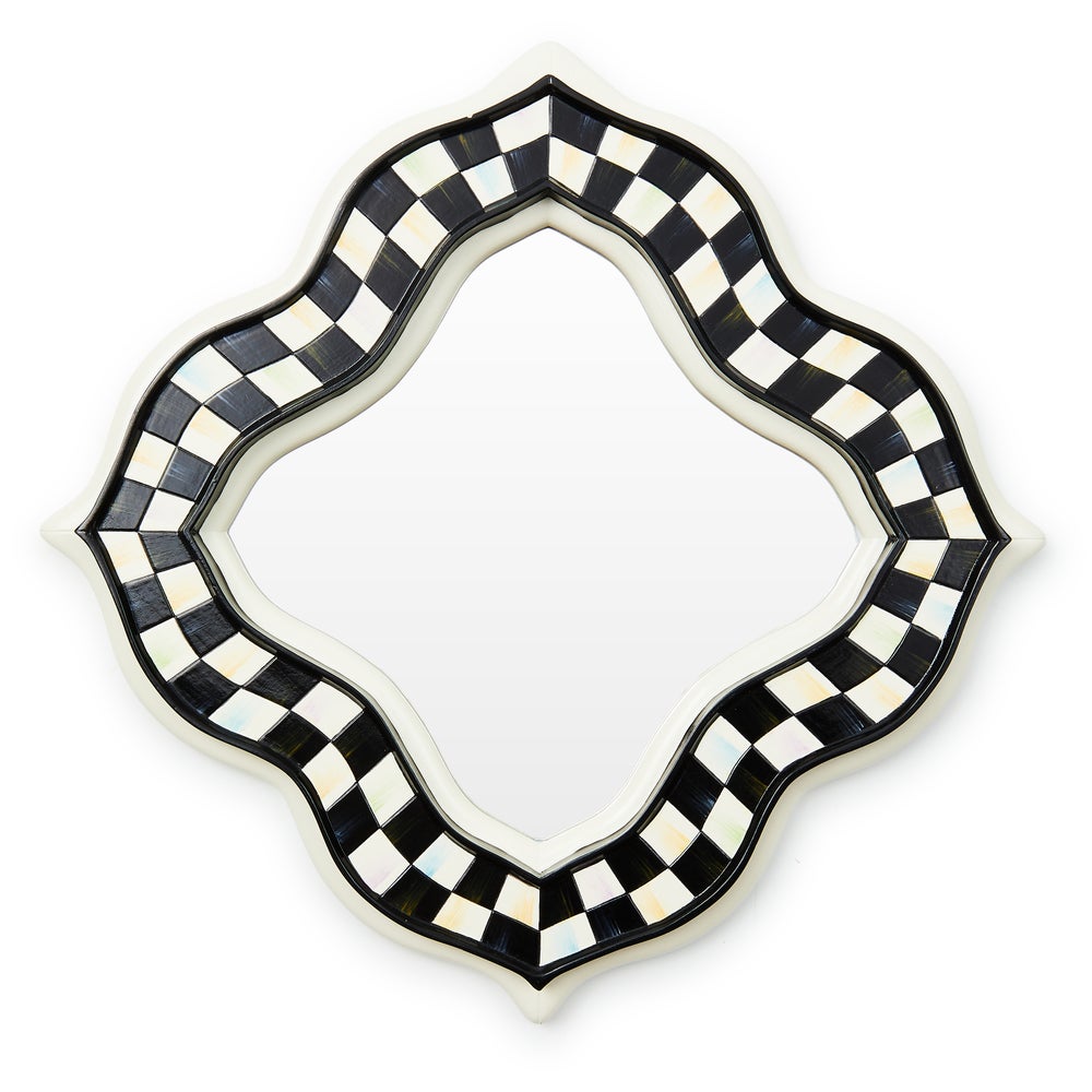 Courtly Quatriflower Small Wall Mirror mackenzie-childs Panama imagen 1 Courtly Quatriflower Small Wall Mirror mackenzie-childs Panama imagen 1