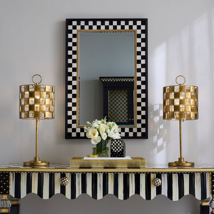 Hopscotch Check Large Rectangle Wall Mirror