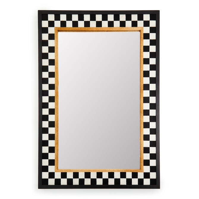 Hopscotch Check Large Rectangle Wall Mirror image number 0