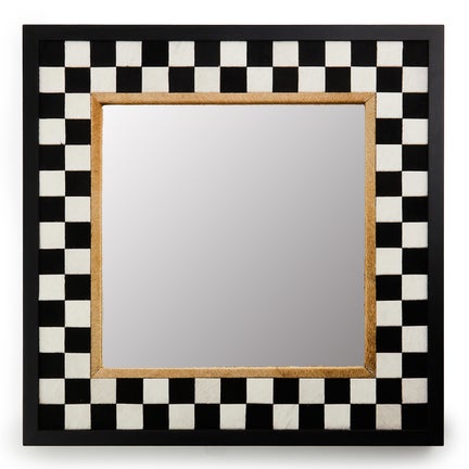 Hopscotch Check Square Wall Mirror