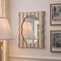 Mocha Stripe Wall Mirror