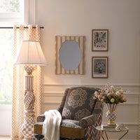Mocha Stripe Wall Mirror