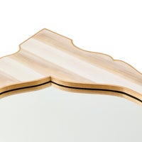 Mocha Stripe Wall Mirror