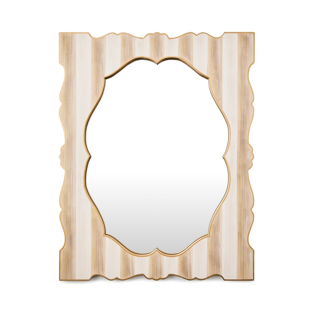 Mocha Stripe Wall Mirror mackenzie-childs Panama imagen 1