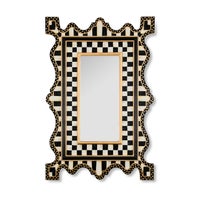 Courtly Check & Stripe Small Wall Mirror