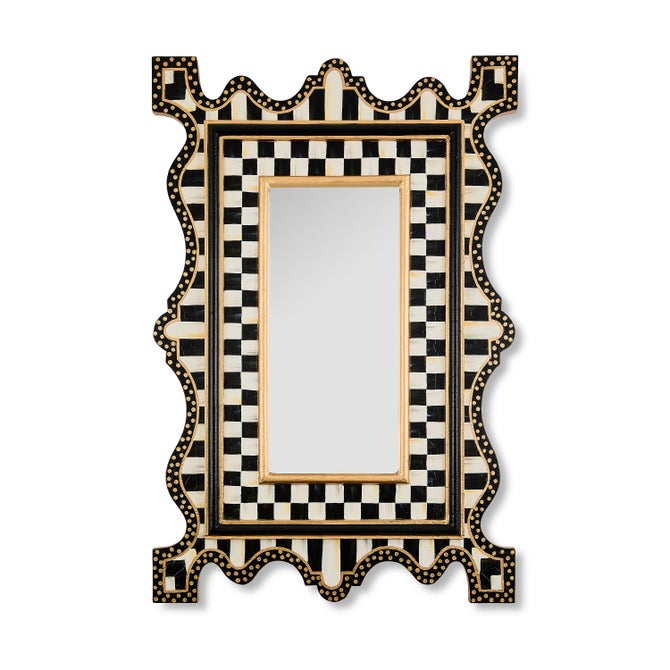 Courtly Check & Stripe Small Wall Mirror image number 0